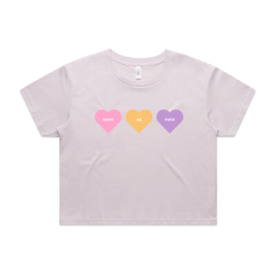 ADHD Heart Trio Crop Tee Thumbnail